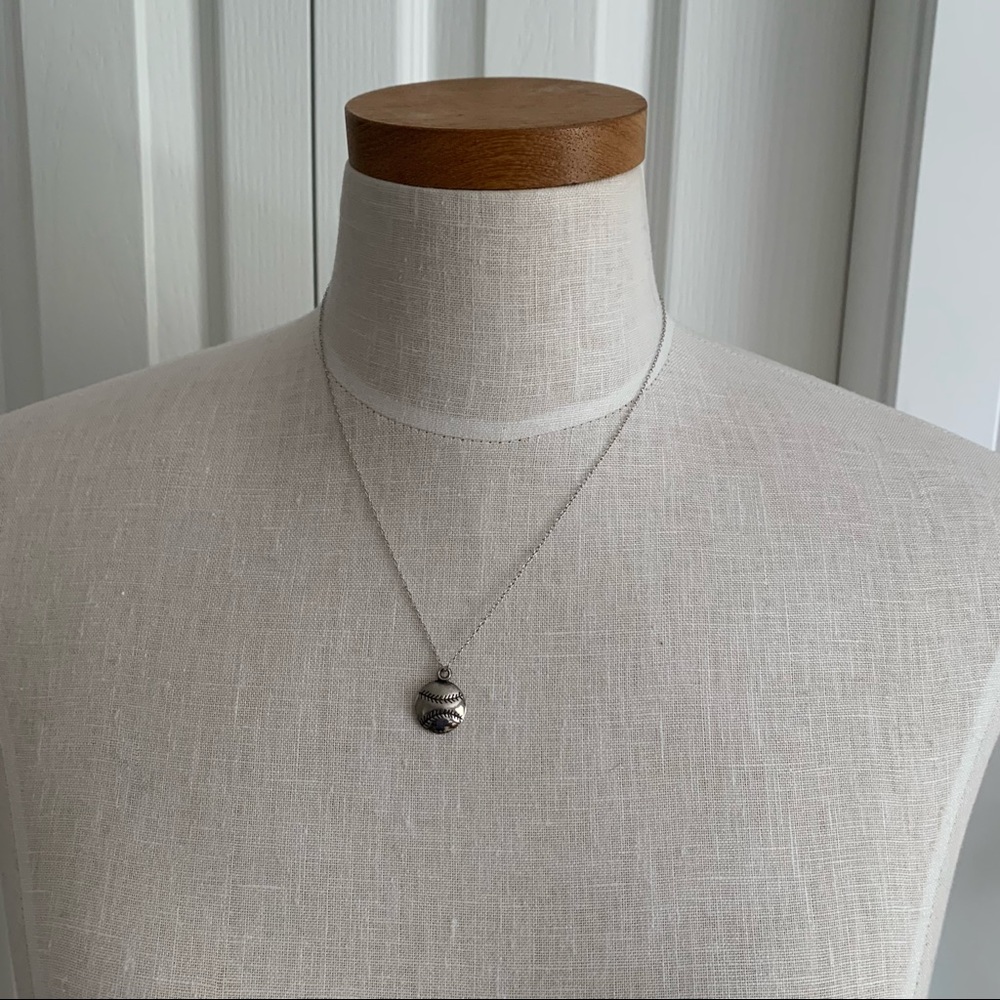925 necklace with baseball pendant